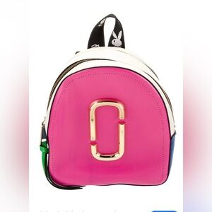Marc Jacobs Pink and White Backpack